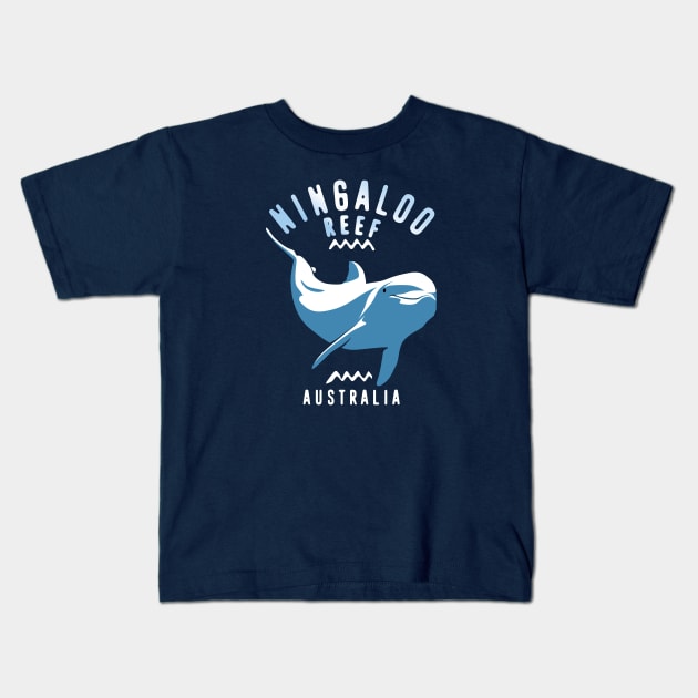 Swimming With Dolphins at Ningaloo Reef, Australia - Scuba Diving Kids T-Shirt by TMBTM